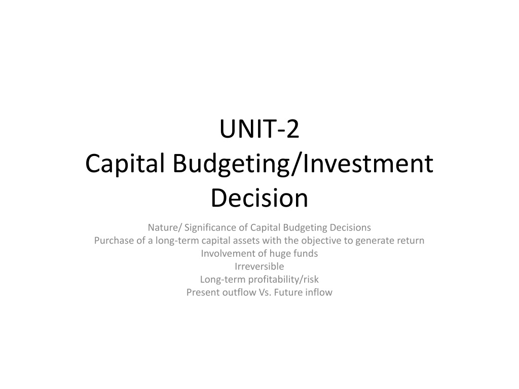 Ppt Capital Budgeting And Investment Decision Making Powerpoint