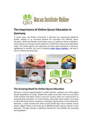 Quran Institute Online Germany Online Presentations Channel