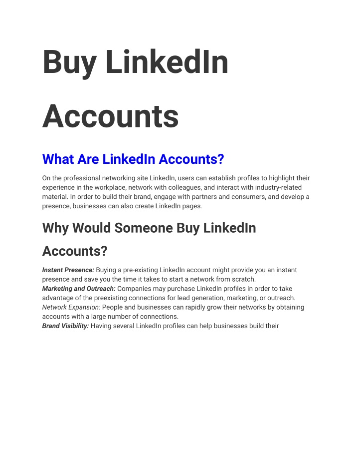 Ppt Best Site To Buyverified Linkedin Accounts Powerpoint