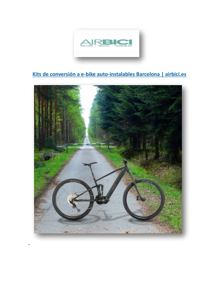 Ppt Kits De Conversi N A E Bike Auto Instalables Barcelona Airbici