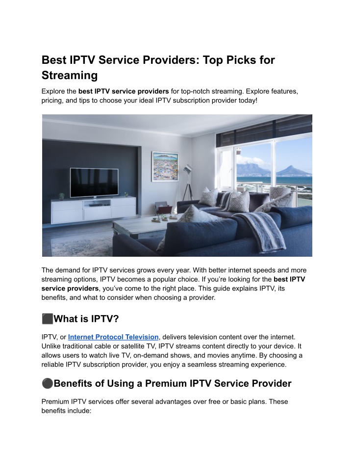 PPT Best IPTV Service Providers Top Picks For Streaming PowerPoint