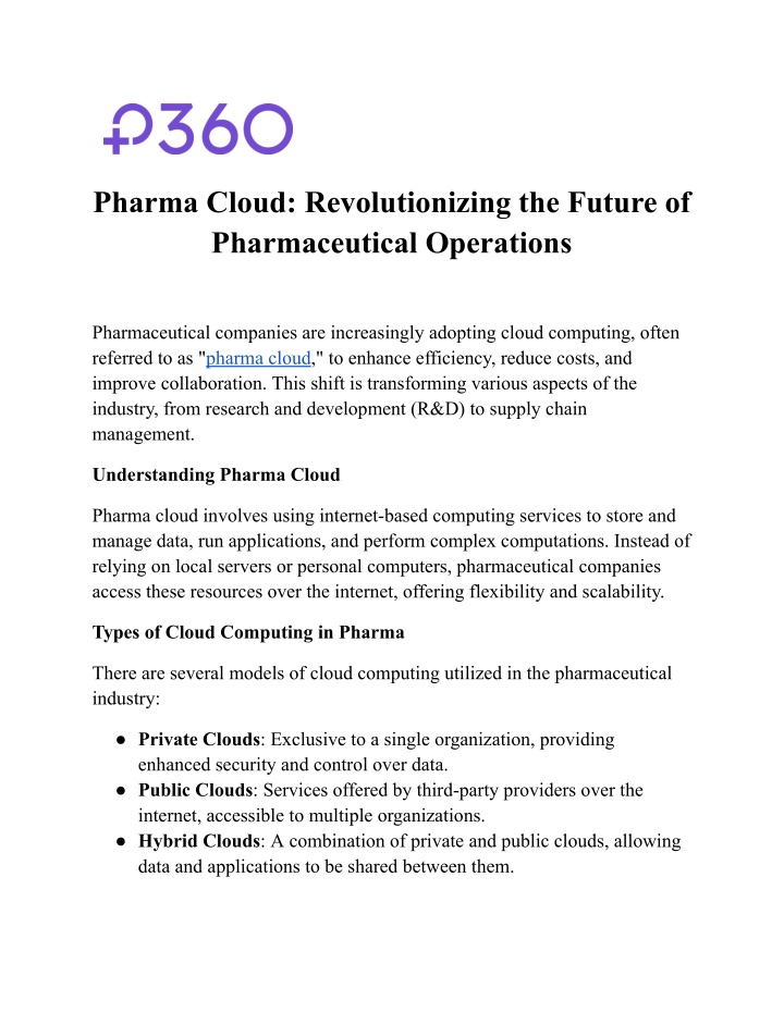 Ppt Pharma Cloud Revolutionizing The Future Of Pharmaceutical