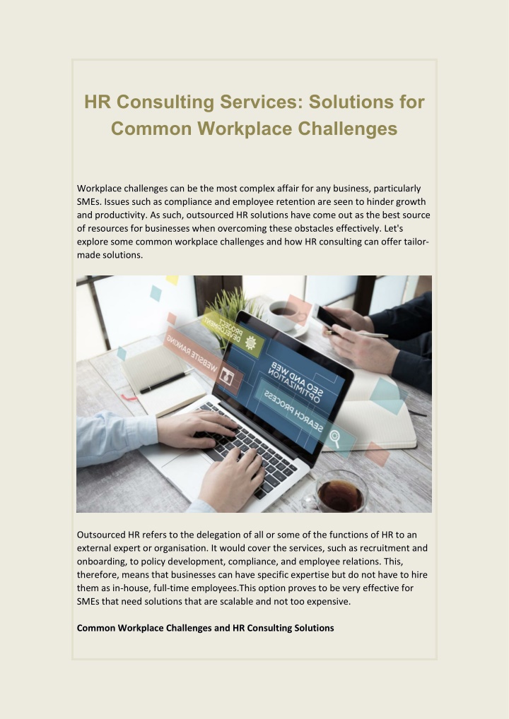 Ppt Hr Consulting Services Solutions For Common Workplace Challenges