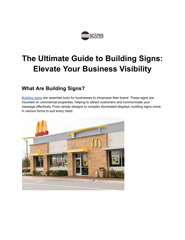 PPT The Ultimate Guide To Building Signs Elevate Your Business