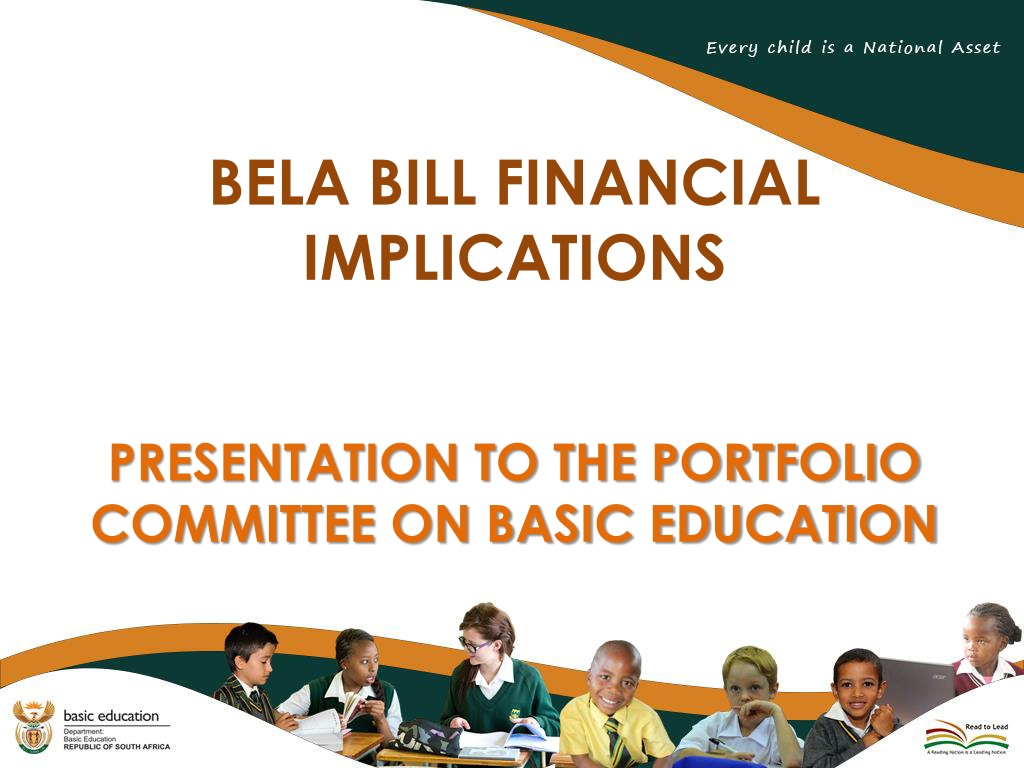 financial implications of the bela bill presentation to the portfolio committee on basic educati