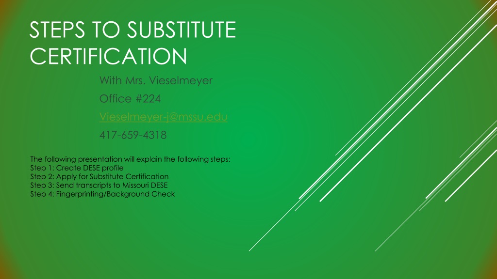 substitute certification application process overvi