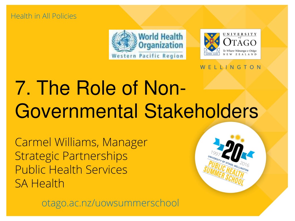 enhancing governance for health through multi stakeholder collaborati