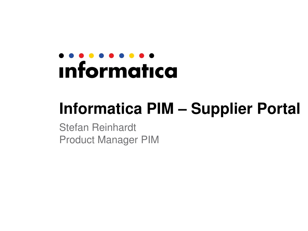 informatica pim supplier portal overvi