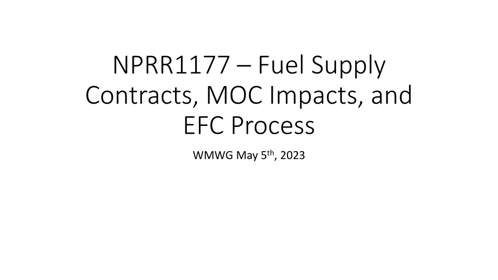 Fuel Supply Contracts and Mitigation Impacts in ERCOT Market