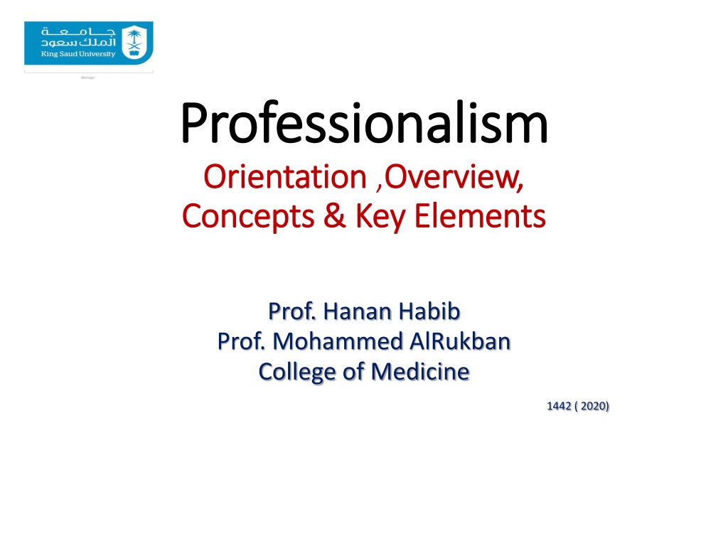 Professionalism Course: Key Elements and Concepts for Medical Students