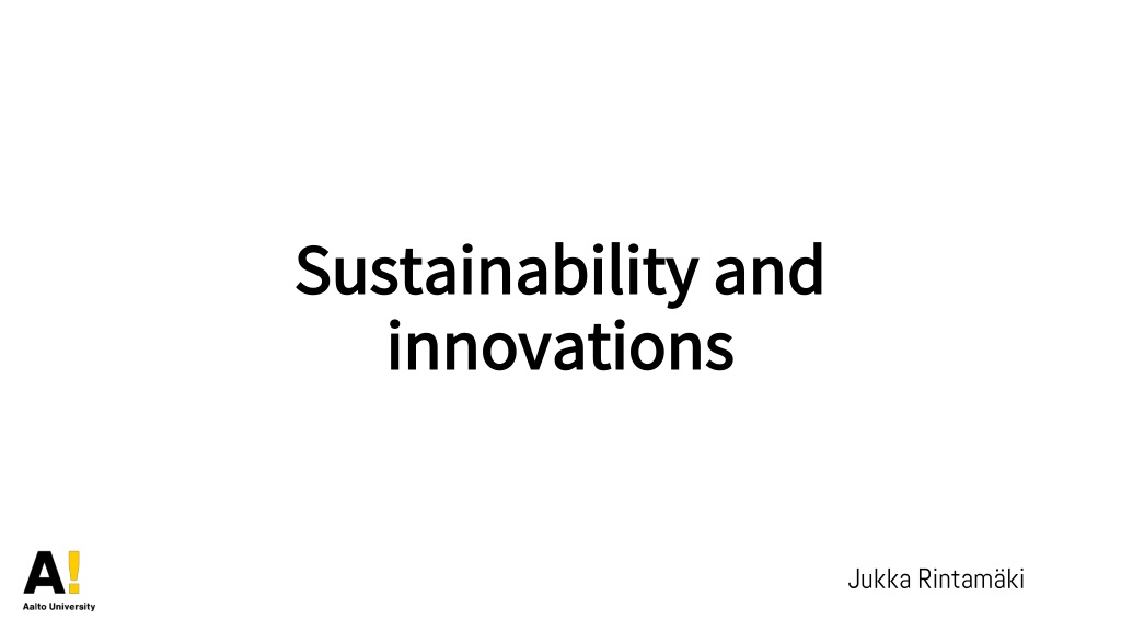 innovative sustainability approaches and business mode