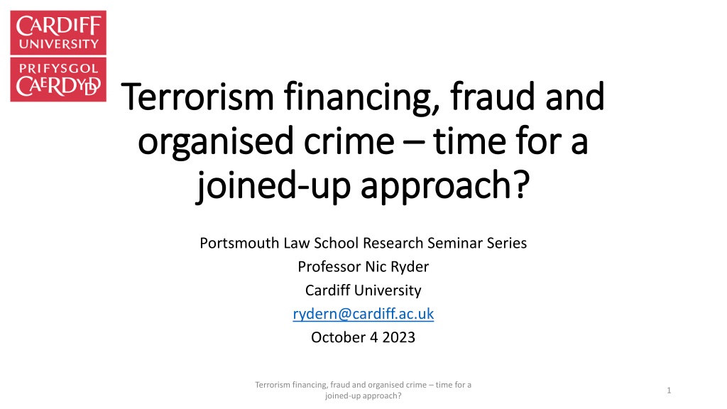 tackling terrorism financing fraud and organised crime a call for unified acti