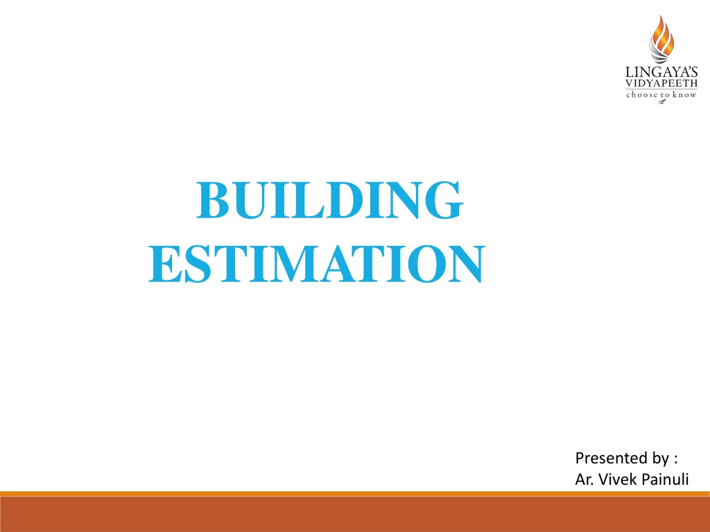 building estimation overview and metho