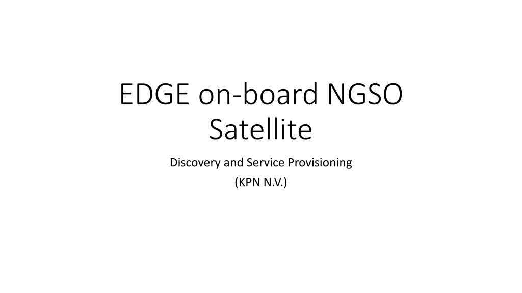 ngso satellite edge on board service optimizati