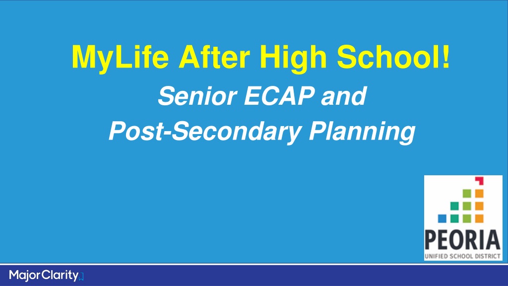 Senior ECAP and Post-Secondary Planning Guide for High School Seniors