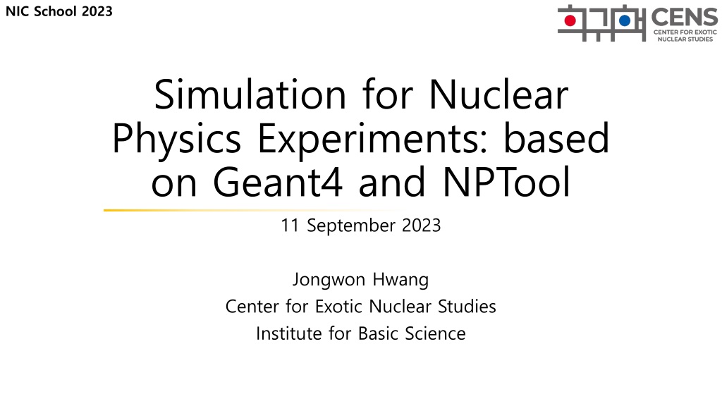 simulation for nuclear physics experiments with geant4 and npto