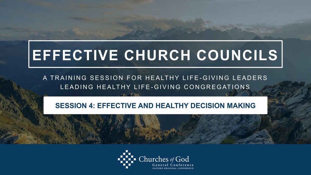 effective decision making in church leadership traini