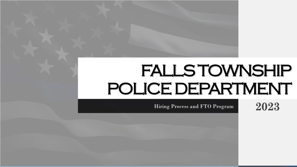 falls township police department hiring process and benefi