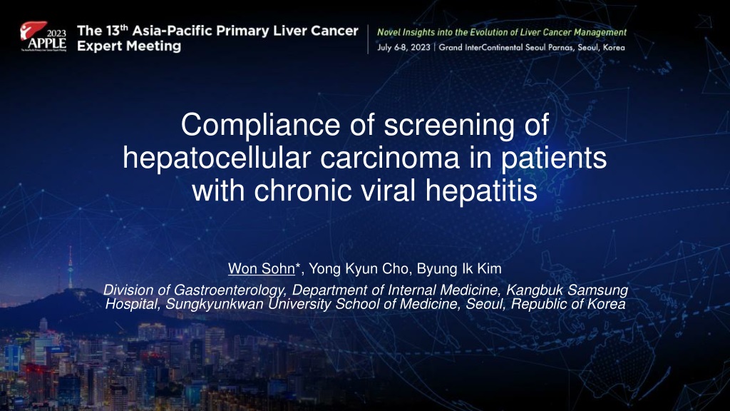 PPT - Compliance of HCC Screening in Patients with Chronic Viral ...