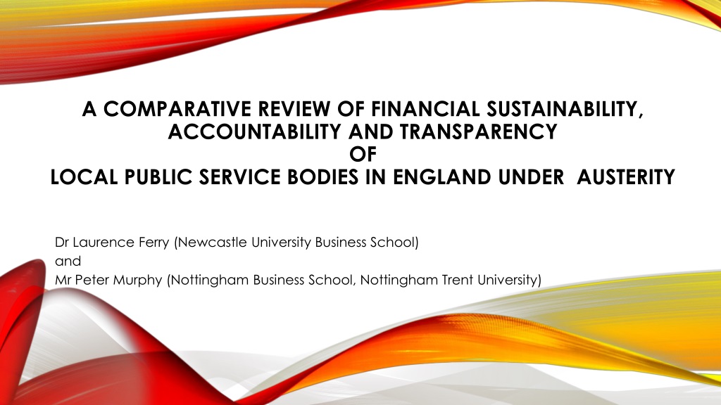 comparative analysis of financial sustainability in local public service sectors under austeri
