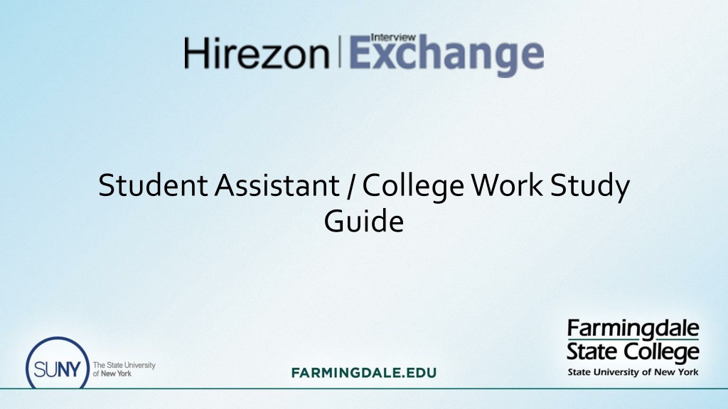 College Work-Study Guide for Interview Exchange Access