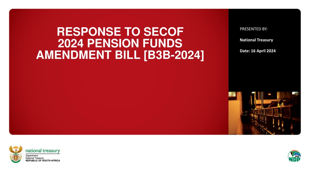 National Treasury's Response to 2024 Pension Funds Amendment Bill