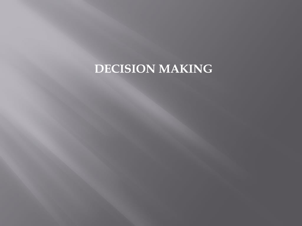 effective decision making process in manageme