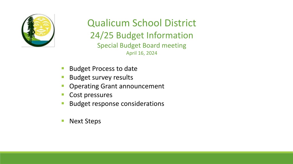 qualicum school district 24 25 budget information operating grant announceme
