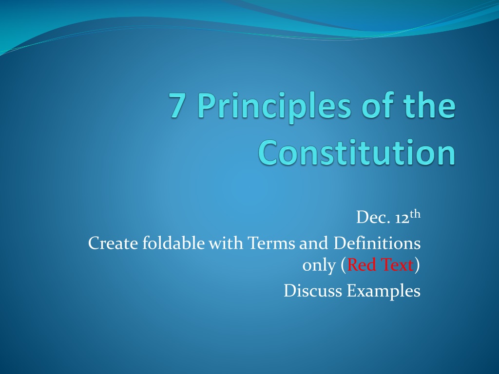 PPT - Understanding the Key Principles of the US Constitution ...