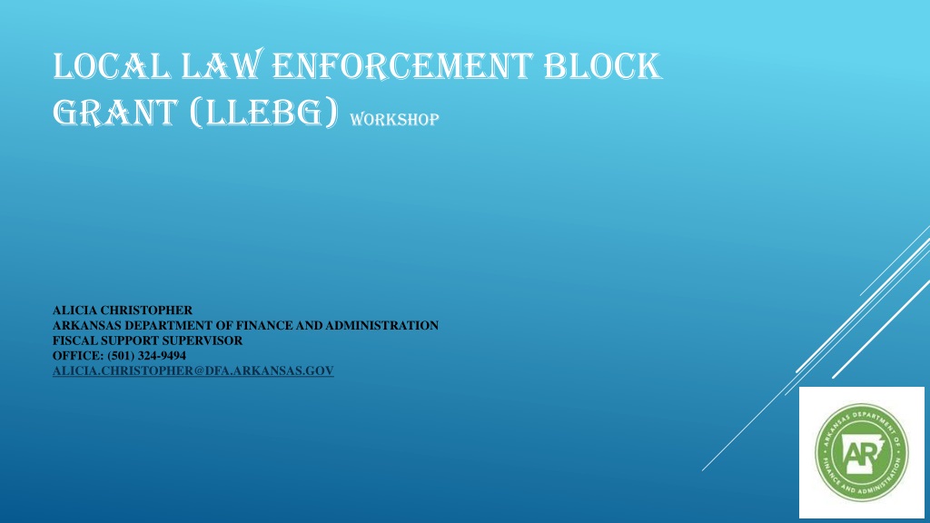 local law enforcement block grant llebg program detai