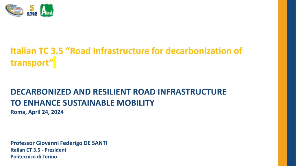 decarbonized and resilient road infrastructure for sustainable mobility in ita