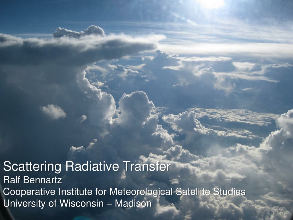 understanding scattering in radiative transfer for meteorological applicatio