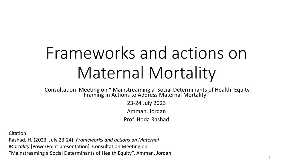 understanding social determinants of maternal mortality for effective acti