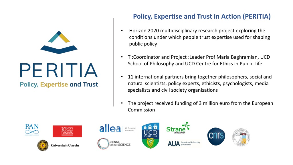 understanding trust in expertise for policy maki