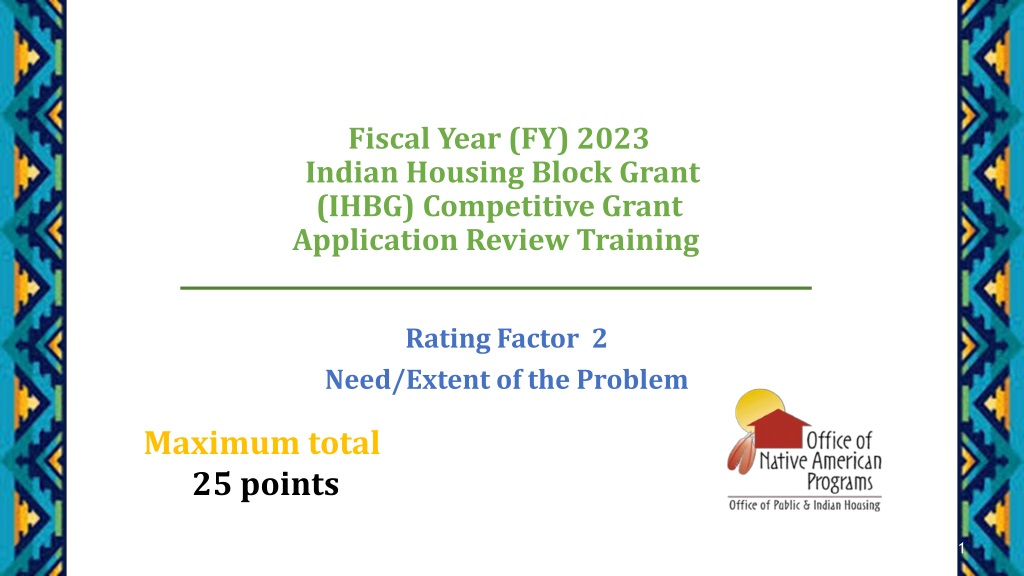 ihbg competitive grant application review rating factor 2 need extent of the probl