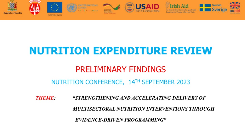 Nutrition Expenditure Review Preliminary Findings - Zambia 2023 Conference