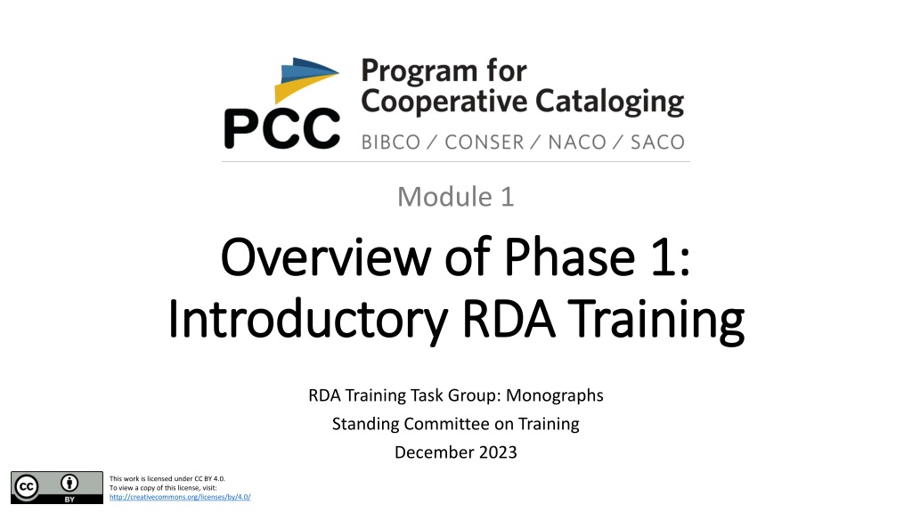 introductory rda training overvi