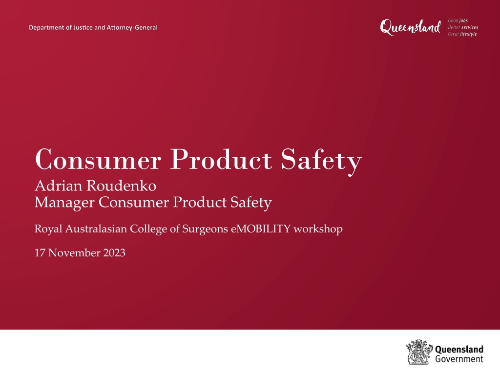 understanding australian consumer product safety framework for e mobility worksh