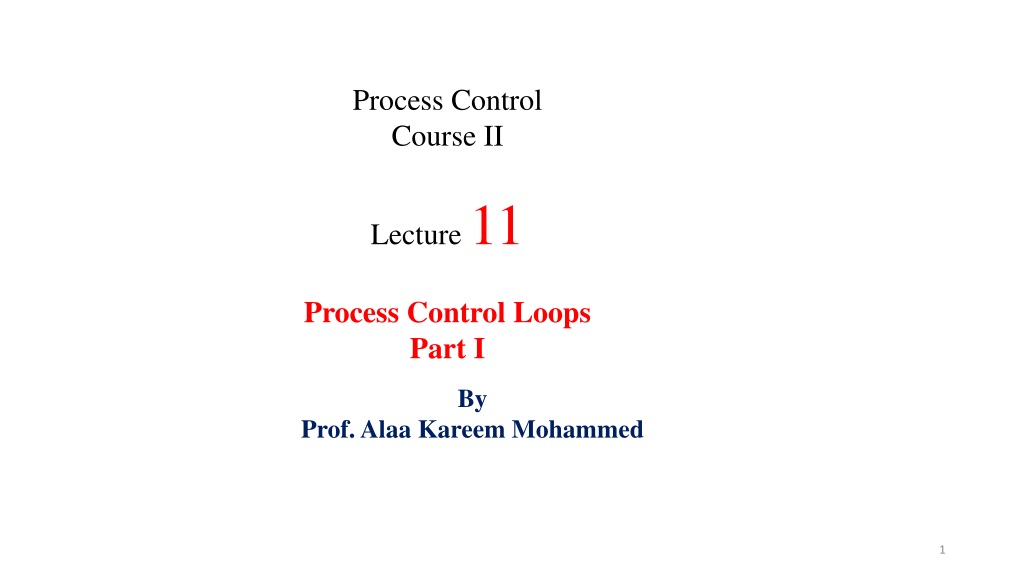 Process Control Loops: Project Diagrams and Basic Elements Overview