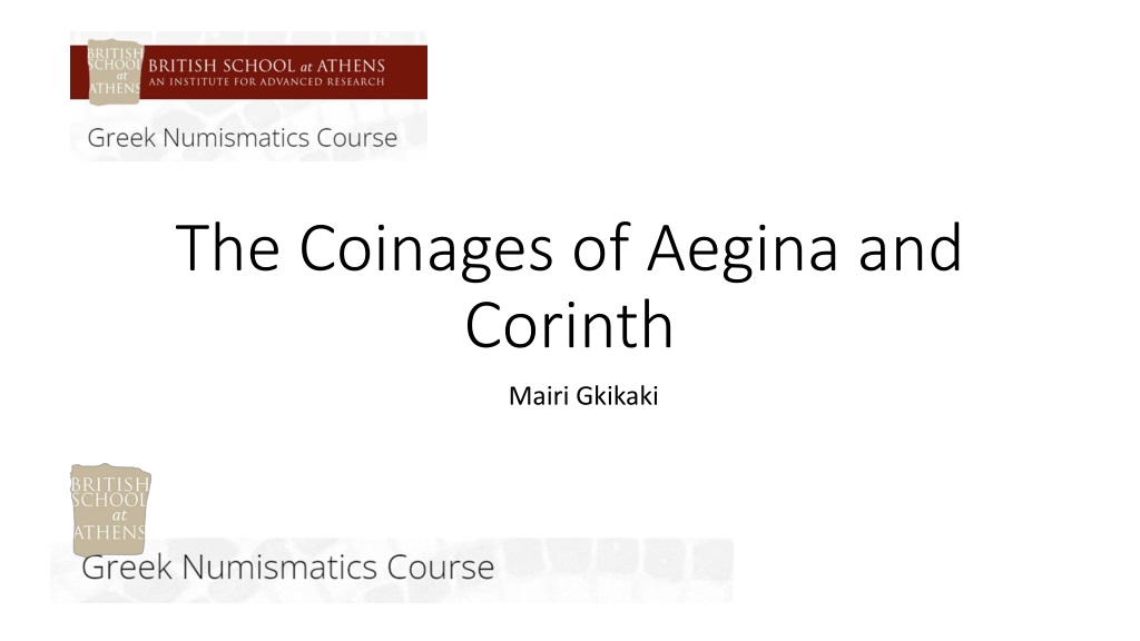 ancient coinages of aegina and corinth a historical analys