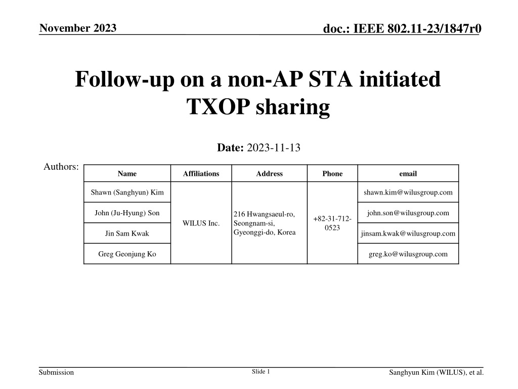 enhancement of non ap sta initiated txop sharing in ieee 802 