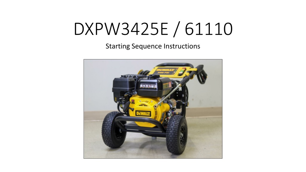 engine start up and water sensor installation gui