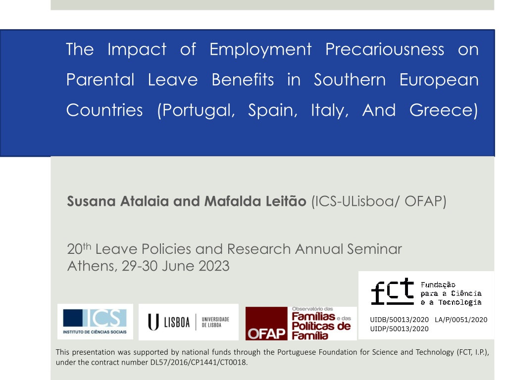 PPT - Impact of Precarious Employment on Parental Leave Benefits in ...