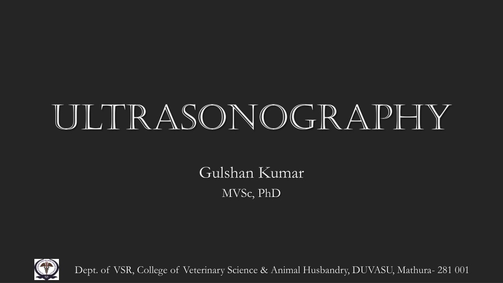 overview of ultrasonography in veterinary medici