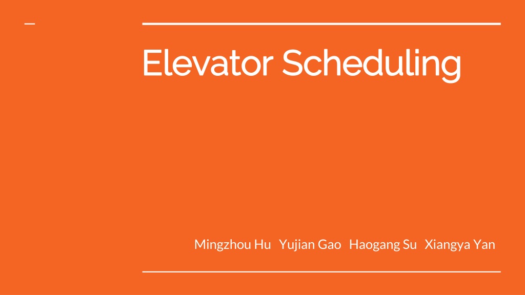 Optimizing Elevator Scheduling Algorithms for Efficiency and Passenger Satisfaction