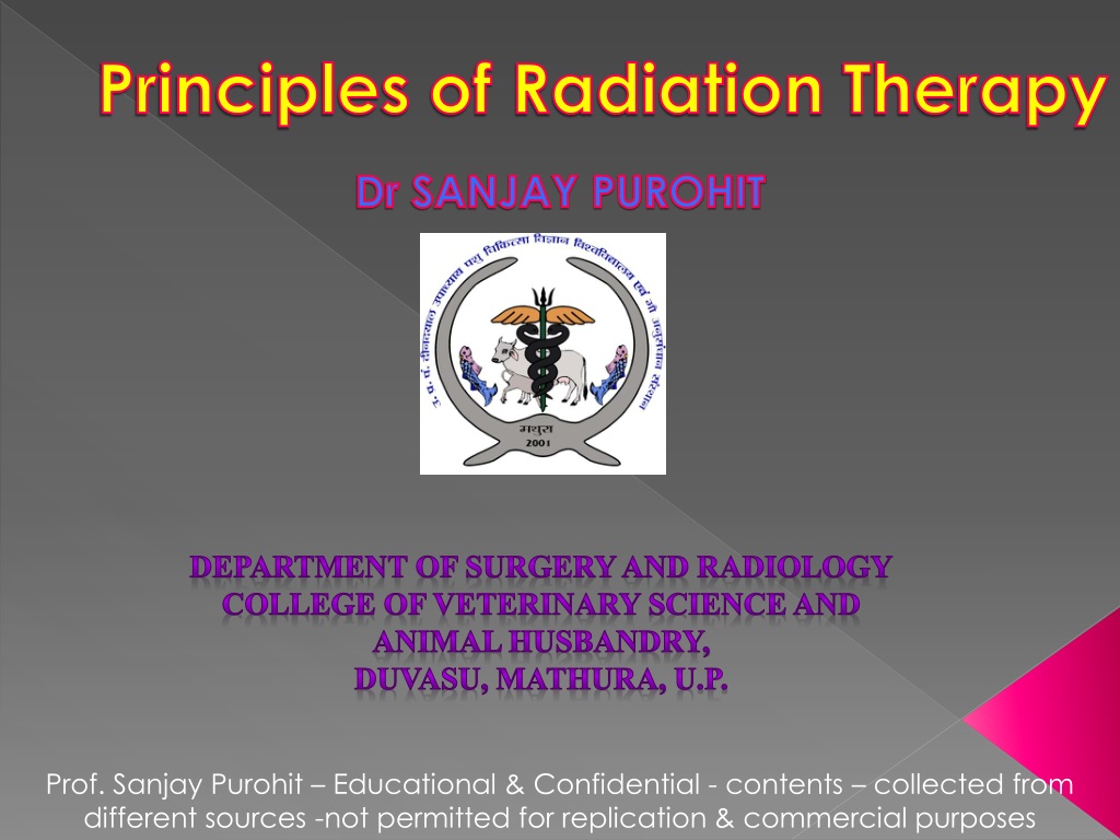 principles and applications of radiation therapy in oncolo