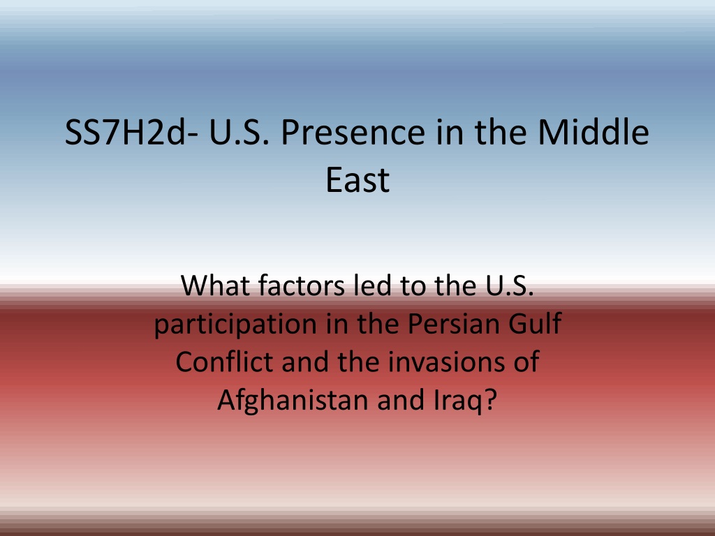u s involvement in middle east conflicts persian gulf afghanistan ir