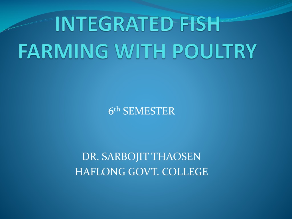 PPT - Benefits of Integrated Fish Farming Systems PowerPoint ...