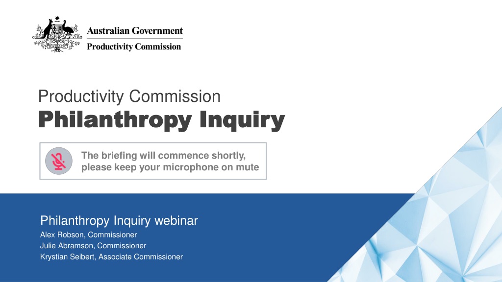 Philanthropy Inquiry Webinar: Exploring Trends, Opportunities, and Reform in Australian Giving