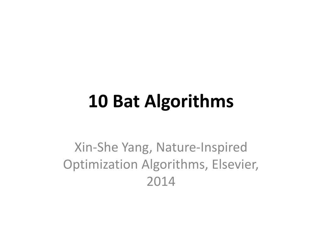 understanding the bat algorithm for optimizati